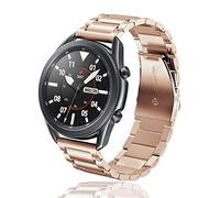 ToVioc 22mm Cinturino Compatibile con Samsung Galaxy Watch 3 45mm / Samsung Gear S3 Frontier, Cinturino di Ricambio Regolabile in Acciaio Inossidabile per TicWatch PRO 3 Ultra GPS - Oro Rosa