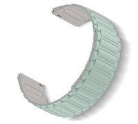 ToVioc Cinturini Silicone per Amazfit Active 3 Premium/Active 2 Square/Active2/Bip 3/Bip 3 Pro, 20mm Sostitutivo Cinturino Silicone Magnetico per Amazfit GTS 4/GTS 4 Mini - Menta&Starlight