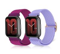 ToVioc Cinturino Compatibile con Amazfit Active 2 Square/2/1, Bip 3/3 Pro, 20mm Elastico Traspirante Regolabile Sportivo Cinturini per Amazfit GTS 4/4 Mini/3/2/2e/2 Mini - Lavanda & Pitaya