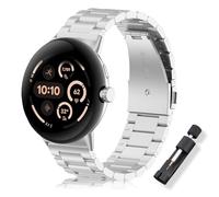 ToVioc Cinturino Compatibile con Google Pixel Watch 4 45mm, Cinturini di Ricambio Regolabile in Acciaio Inossidabile Metallo Compatibile con Google Pixel Watch 3 45mm - Argento