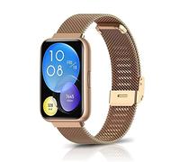ToVioc Cinturino Compatibile con Huawei Watch Fit 2, Cinturino in Acciaio Inossidabile Adatto per Huawei Watch Fit 2 - Oro Rosa