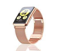 ToVioc Cinturino Compatibile con Huawei Watch Fit/Huawei Watch Fit New, Cinturini in Acciaio Inossidabile da Adatto per Huawei Watch Fit - Oro Rosa