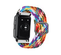 ToVioc Cinturino Compatibile con Huawei Watch Fit New/Elegant/SE, Intrecciato Regolabile Sportiva Elastica Nylon Cinturino per Huawei Watch Fit SE/New/Elegant - Colore Dell'arcobaleno
