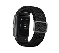 ToVioc Cinturino Compatibile con Huawei Watch Fit New/Elegant/SE, Intrecciato Regolabile Sportiva Elastica Nylon Cinturino per Huawei Watch Fit SE/New/Elegant - Nero