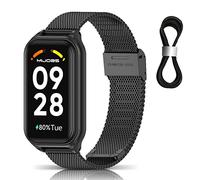 ToVioc Cinturino Compatibile con Xiaomi Redmi Smart Band 2, Cinturino in Acciaio Inossidabile Adatto Compatibile con Xiaomi Redmi Smart Band 2 - Nero