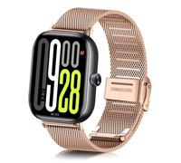 ToVioc Cinturino Compatibile con Xiaomi Redmi Watch 5 Cinturino in Acciaio Inossidabile Adatto Compatibile con Xiaomi Redmi Watch 4 - Oro Rosa