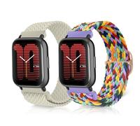 ToVioc Cinturino per Amazfit Active 3 Premium/Active 2 Square/Active2/Bip 3 Pro, 20mm Elastico Traspirante Regolabile Sportivo Cinturini per Amazfit GTS 4/GTS 4 Mini - Luce Stellare & Coloratissimo