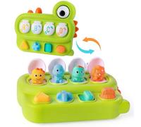 Tovol Zerky Causa ed Effetto Giocattolo di Dinosauro Pop Up, Sensoriale per Apprendimento Precoce per Bambini di 1, 2, 3 Anni e 6 12 18 Mesi