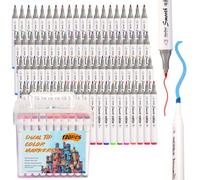 Tovtlan Set di 120 pennarelli a due lati, con distanziatori anti-marina, per pittura, disegno, design, manga, schizzi