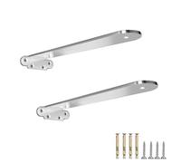 tow000ack 2 Pezzi Staffe per Mensole Galleggianti,Supporti per Scaffali Invisibili a L in Metallo,Salvaspazio Reggimensola a Parete per Mensole,Libreria,con Viti (101.5mm,Argento)