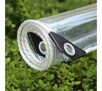 tow000ack Telone Impermeabile per Esterno Trasparente Occhiello,Telo Protezione PVC Tenda da Sole per Esterno Balcone Finestra Serra Pet Home,Copertura for Isolamento Vegetale Film (2.4x3m/7.9x9.8ft)