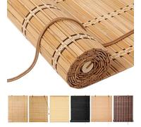 tow000ack Tenda a Rullo in bambù,Tapparella Avvolgibile Bamboo Natura,Cortina di bambù Opaca,Tenda a Pacchetto Parasole per Interni Esterni Porte e Finestre,Larghezza x Altezza (110cm x 140cm)