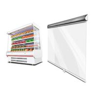 tow000ack Tende a Rullo Trasparente Traspirante Mantieniti Fresco,Tenda Schermo di Partizione,per Banco Frigo,Barriera Termica,con Accessori,Personalizzabile,Larghezza x Altezza (W*H:120x160cm)
