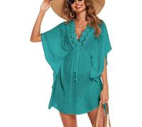 TOWARDSNAN Abito da spiaggia in pizzo Bikini Coprire Costume da bagno Costume da bagno Vestito per Summing Pool Party Scollo a V