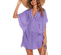 TOWARDSNAN Abito da spiaggia in pizzo Bikini Coprire Costume da bagno Costume da bagno Vestito per Summing Pool Party Scollo a V