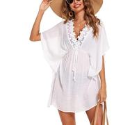 TOWARDSNAN Abito da spiaggia in pizzo Bikini Coprire Costume da bagno Costume da bagno Vestito per Summing Pool Party Scollo a V