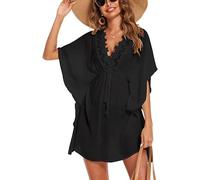 TOWARDSNAN Abito da spiaggia in pizzo Bikini Coprire Costume da bagno Costume da bagno Vestito per Summing Pool Party Scollo a V