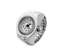 TOWARDSNAN Anello, anello per orologio da donna, uomo, cinturino regolabile, gioielli punk coppia bambino amico accessorio, As shown, Metallo