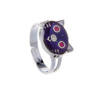 TOWARDSNAN Anello, gattino per gatto, anelli di umore cambia colore regolabile temperatura emozione Feeling anelli gioielli per L, As shown in the figure, Metallo