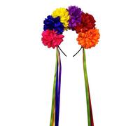 TOWARDSNAN Arcobaleno nappe fiore copricapo festa Halloween sposa copricapo nappe sposa capelli cerchio per spettacoli dal vivo gioco di ruolo