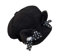 TOWARDSNAN Berretti scuri Cabbie Cappello con Orecchio Cucciolo Pittore Berretti Baker Boy per Strada Passeggiata Cappelli piatti scuri Puntelli Foto Cappelli Pittore per le donne, Nero , Taglia unica