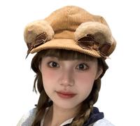 TOWARDSNAN Berretti scuri Cabbie Cappello con Orecchio Cucciolo Pittore Berretti Baker Boy per Strada Passeggiata Cappelli piatti scuri Puntelli Foto Cappelli Pittore per le donne, cachi, Taglia unica