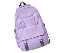 TOWARDSNAN Borsa da scuola moderna con orecchie in nylon per ragazza adolescente ampio spazio di archiviazione per studenti campus zaino per laptop zaino casual zaino scuola, Viola