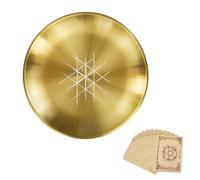 TOWARDSNAN Candeliere Piatto Rotondo Pagani Vassoio Rituale Holder Incensi Bruciatori Decorazione Casa Gioielli Vassoio di Cristallo Tarocchi Candeliere Piatto Decorativo Tè Luce Stand