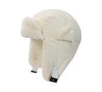 TOWARDSNAN Cappello caldo per bambini, morbido e confortevole, con paraorecchie, protezione per il freddo, per giocare sulla neve e per proteggere le orecchie dei neonati, Beige, S