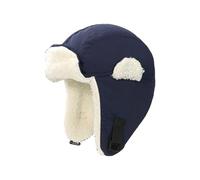 TOWARDSNAN Cappello caldo per bambini, morbido e confortevole, con paraorecchie, protezione per il freddo, per giocare sulla neve e per proteggere le orecchie dei neonati, blu navy, L