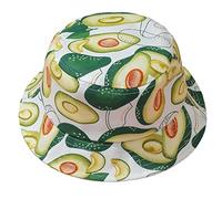 TOWARDSNAN Cappello da pescatore casual per bambini con corda antivento con frutta stampata secchio per sole per protezione bacino per cappello da pescatore esterno, Frutto sacro verde, Taglia unica