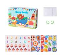 TOWARDSNAN Cartone animato Libro di apprendimento 3D occupato apprendimento precoce adesivi per lo sviluppo interattivo Visivo Bambino Libro sensoriale per bambini Cartoon Libri tranquilli