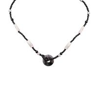 TOWARDSNAN Collana,2023 Self-Made National Trend Beads All-Matched Colorato Glaze Collana Retro Perline Collana a catena, As shown in the figure, Resina