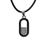 TOWARDSNAN Collana, elegante collana gotica con ciondolo a stella a cinque punte, catena regolabile in pelle per clavicola da indossare tutti i giorni, As shown in the figure, Corda in lega di pelle