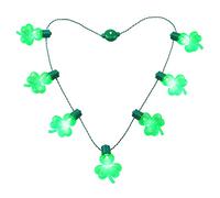 TOWARDSNAN Collana,LED Light Up Clovers lampadina collana incandescente bomboniera brutto maglione di Natale accessori decorazione di Natale per la casa, As shown in the picture, Plastica