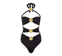 TOWARDSNAN Costume da bagno da donna con allacciatura al collo, costume da bagno monokini con schiena scoperta, costume da bagno con ritaglio regolabile e cinturino regolabile