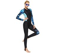 TOWARDSNAN Costume da bagno intero da donna con protezione solare Costume da bagno da uomo a maniche lunghe Rash Guard per pagaiare Surf Donne Costumi da bagno con cerniera frontale Uomini Dive-rash