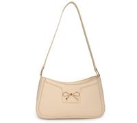TOWARDSNAN Elegante borsa a tracolla in pelle PU con fiocco alla moda per donne e ragazze borsa da viaggio shopping lavoro ascellare elegante signore, Beige, One Size