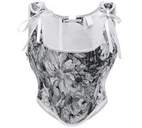 TOWARDSNAN Elegante canotta dimagrante in vita con aumento del busto e comoda indossabilità modellante della figura delle donne modellante dimagrante Body Shaper, Crisantemo grigio, S