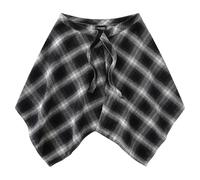 TOWARDSNAN Grembiule unisex a scacchi con gonna avvolgente che copre una linea corta overskirt asimmetrica sciarpa dell'anca estensore camicia gonna colorata a scacchi, 19 nero, Taglia unica