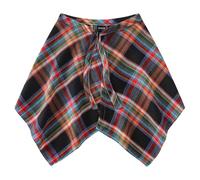 TOWARDSNAN Grembiule unisex a scacchi con gonna avvolgente che copre una linea corta overskirt asimmetrica sciarpa dell'anca estensore camicia gonna colorata a scacchi, 03 colore nero, Taglia unica