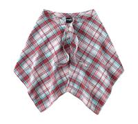 TOWARDSNAN Grembiule unisex a scacchi con gonna avvolgente che copre una linea corta overskirt asimmetrica sciarpa dell'anca estensore camicia gonna colorata a scacchi, 17 rosso., Taglia unica