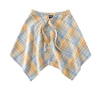 TOWARDSNAN Grembiule unisex a scacchi con gonna avvolgente che copre una linea corta overskirt asimmetrica sciarpa dell'anca estensore camicia gonna colorata a scacchi, 16 giallo, Taglia unica