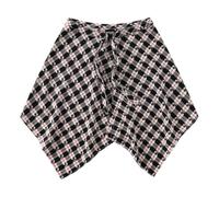 TOWARDSNAN Grembiule unisex a scacchi con gonna avvolgente che copre una linea corta overskirt asimmetrica sciarpa dell'anca estensore camicia gonna colorata a scacchi, 28 nero, Taglia unica