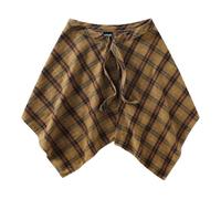 TOWARDSNAN Grembiule unisex a scacchi con gonna avvolgente che copre una linea corta overskirt asimmetrica sciarpa dell'anca estensore camicia gonna colorata a scacchi, 27 giallo, Taglia unica