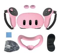 TOWARDSNAN Kit completo di accessori da 7 pezzi per copriobiettivo da gioco, impugnature per controller, copertura per il viso, completamente protettiva, riutilizzabile