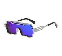 TOWARDSNAN Occhiali da sole, alla moda, per ragazze e ragazzi, abbigliamento all'aperto, viaggi, futuristi, occhiali da sole per ragazze e ragazzi, Ghiaccio con cornice, See dimensional drawing