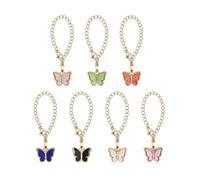 TOWARDSNAN Tazza d'acqua con farfalla in resina con clip e strass scintillanti, decorazione unica per bicchieri unici, Total length about 15cm, Lega