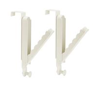 TOWEBOORY 2 Pezzi Attaccapanni da Porta, Appendiabiti da Porta Pieghevole in Alluminio Ganci Appendiabiti con 6 Scanalature, Senza Pugni, per Camere da Letto, Bagni, Armadietto (Bianco)