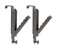 TOWEBOORY 2 Pezzi Attaccapanni da Porta, Appendiabiti da Porta Pieghevole in Alluminio Ganci Appendiabiti con 6 Scanalature, Senza Pugni, per Camere da Letto, Bagni, Armadietto (Nero)